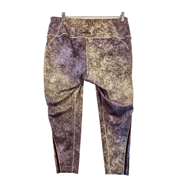 NWT Women's Adidas CLIMALITE Mix 3/4 Tie dyed Yoga Workout Pants Sz 3X New - Picture 2 of 8